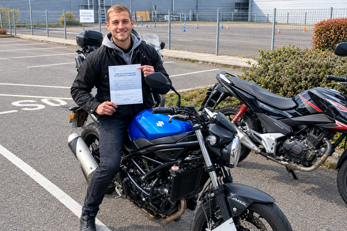 Réussite au permis moto A
